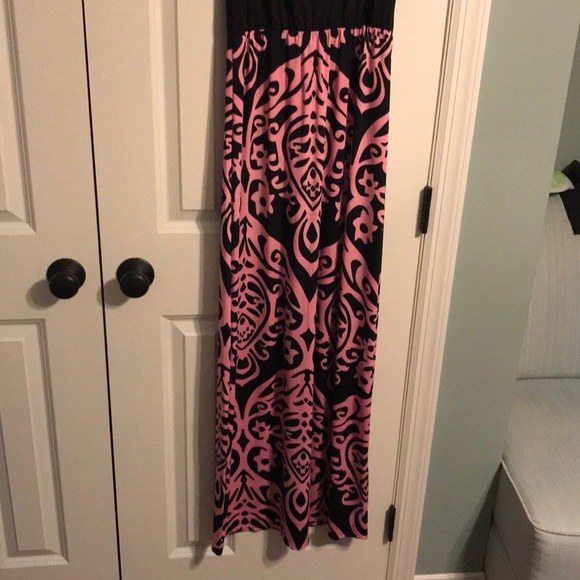 Black and pink maxi dress NEVER WORN - Picture 2 of 4